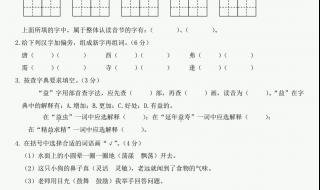 三年级语文下册期中试卷